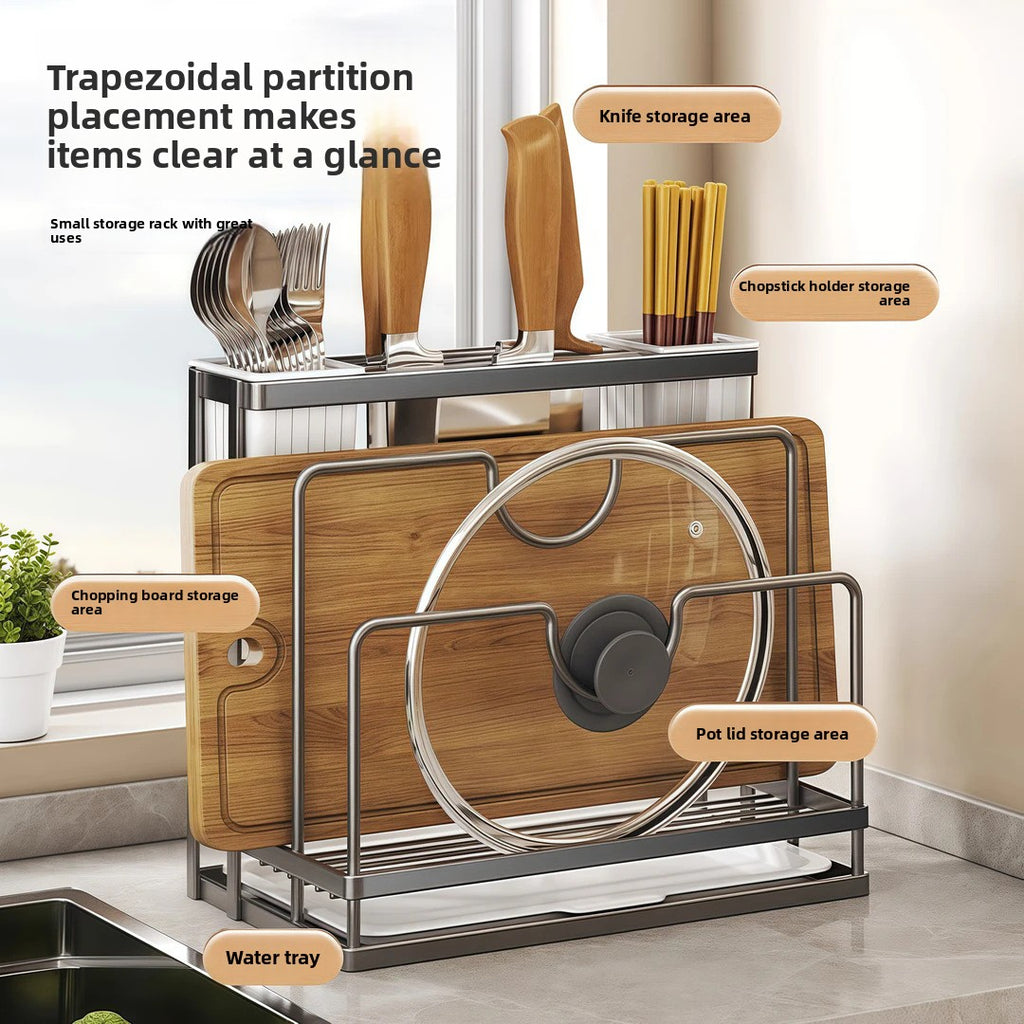 Integrated Kitchen Storage Rack