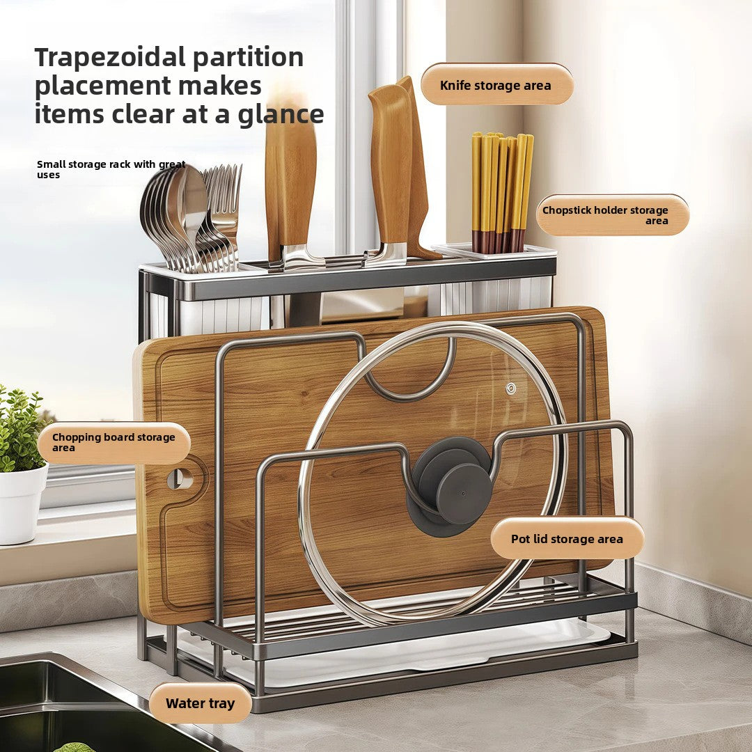 Integrated Kitchen Storage Rack