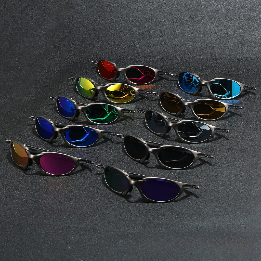 Polarized Metal Frame Oval Sunglasses