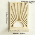 Fan-shaped Hollow Wooden Wall Flower Pot Shelf