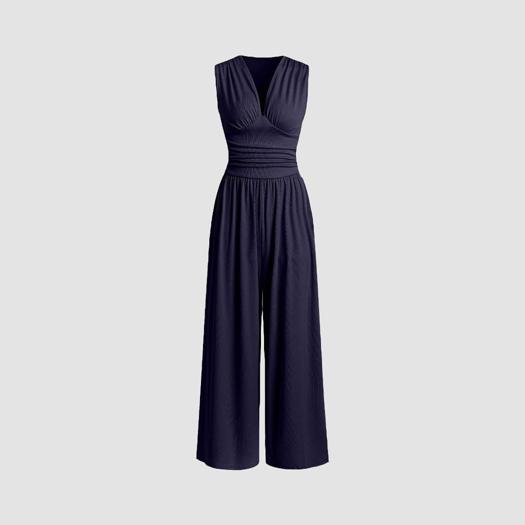 Sleeveless Knitted Wide Leg Jumpsuit