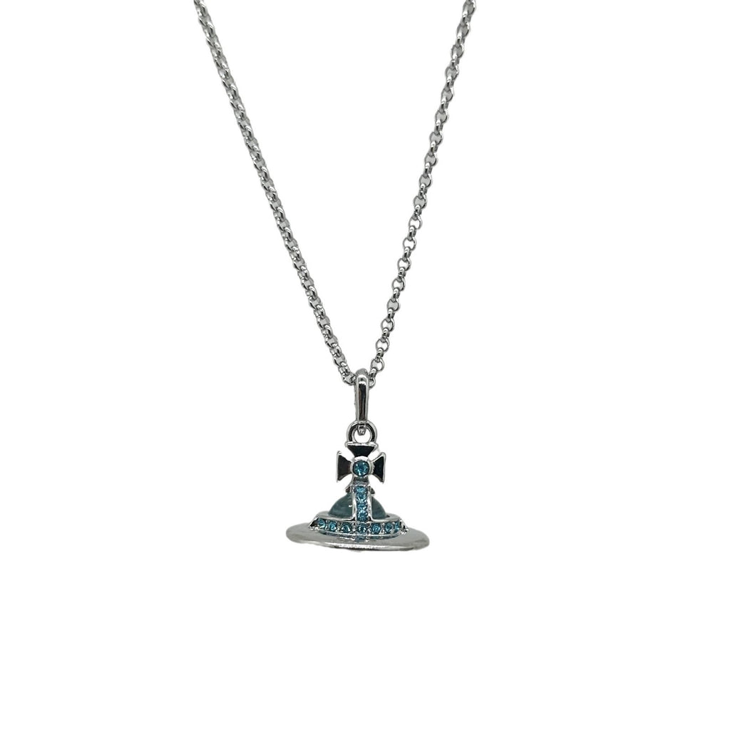 Stereo Planet Alloy Necklace with Rhinestone