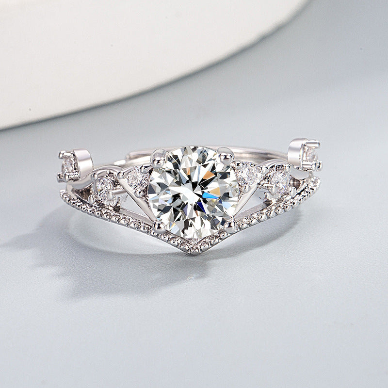 Adjustable Crown Ring for Women