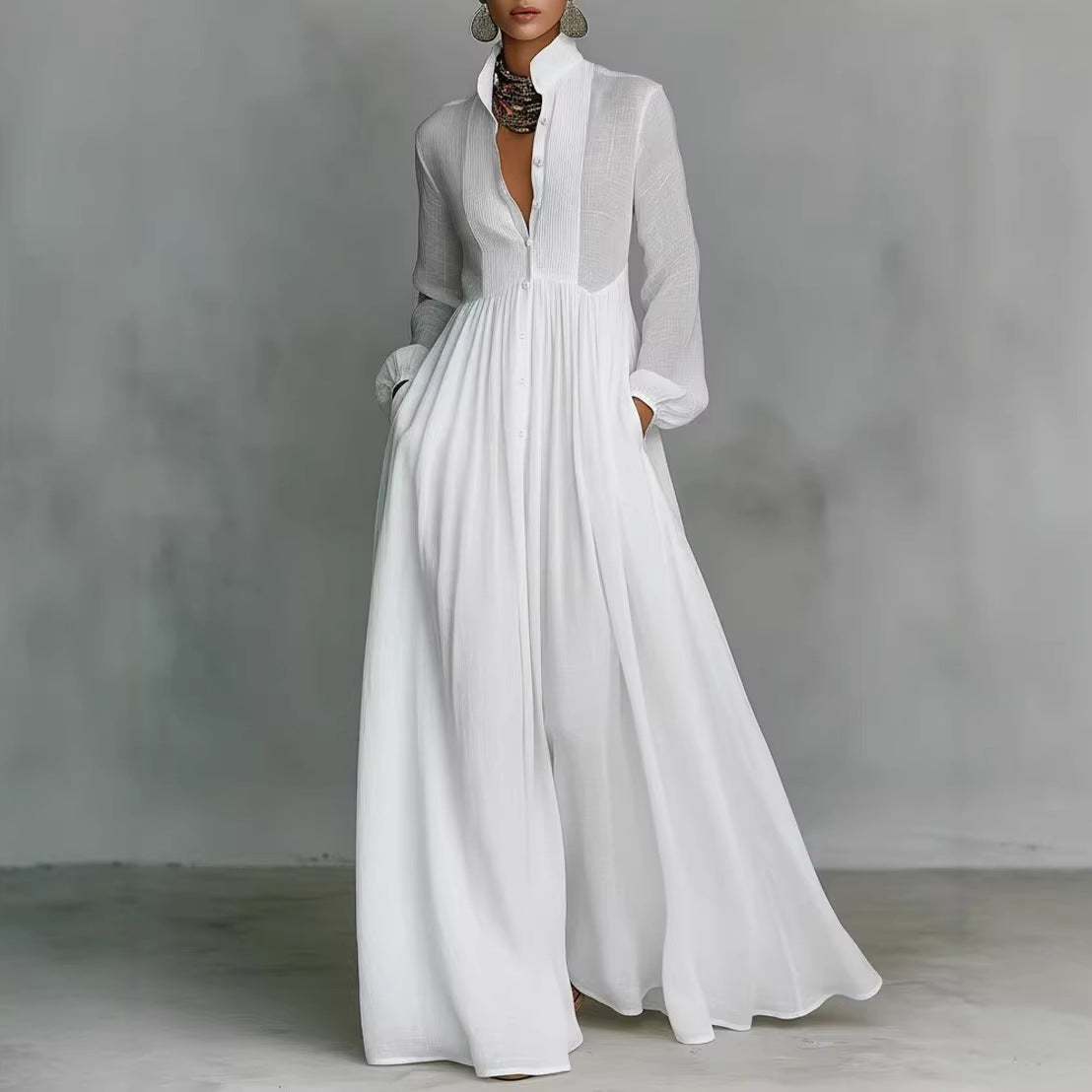 Vintage Lantern Sleeve A-Line Dress