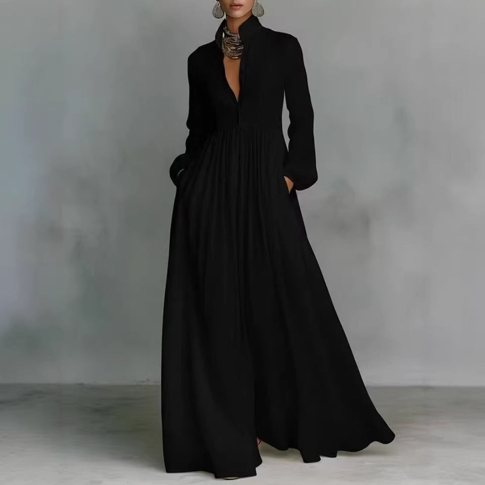 Vintage Lantern Sleeve A-Line Dress