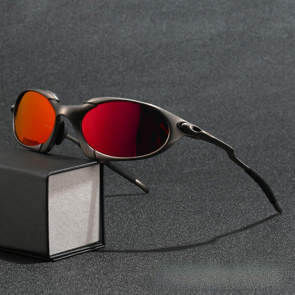 Polarized Metal Frame Oval Sunglasses