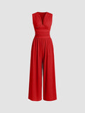 Sleeveless Knitted Wide Leg Jumpsuit