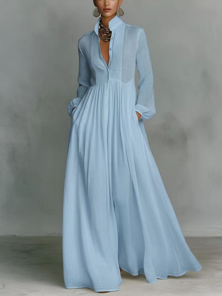 Vintage Lantern Sleeve A-Line Dress