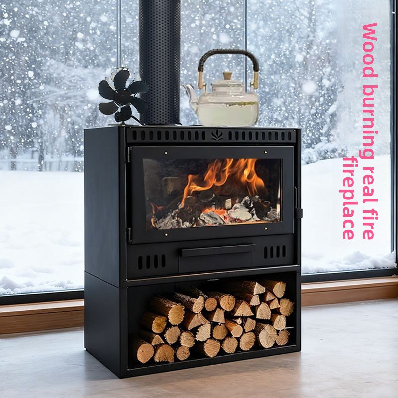 French Style Cream Real Flame Wood Burning Fireplace