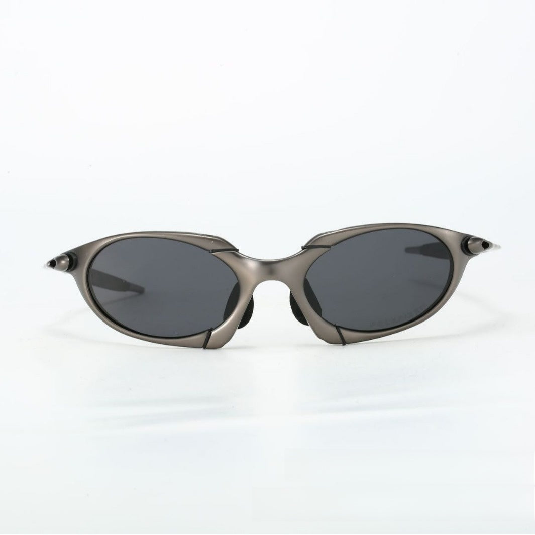 Polarized Metal Frame Oval Sunglasses