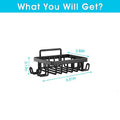 Iron Bathroom Storage Rack with No-Drill Mounting