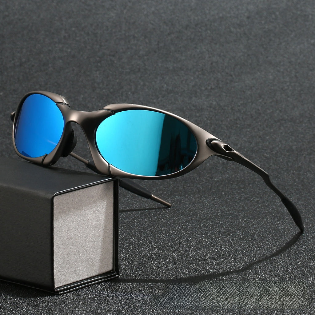 Polarized Metal Frame Oval Sunglasses