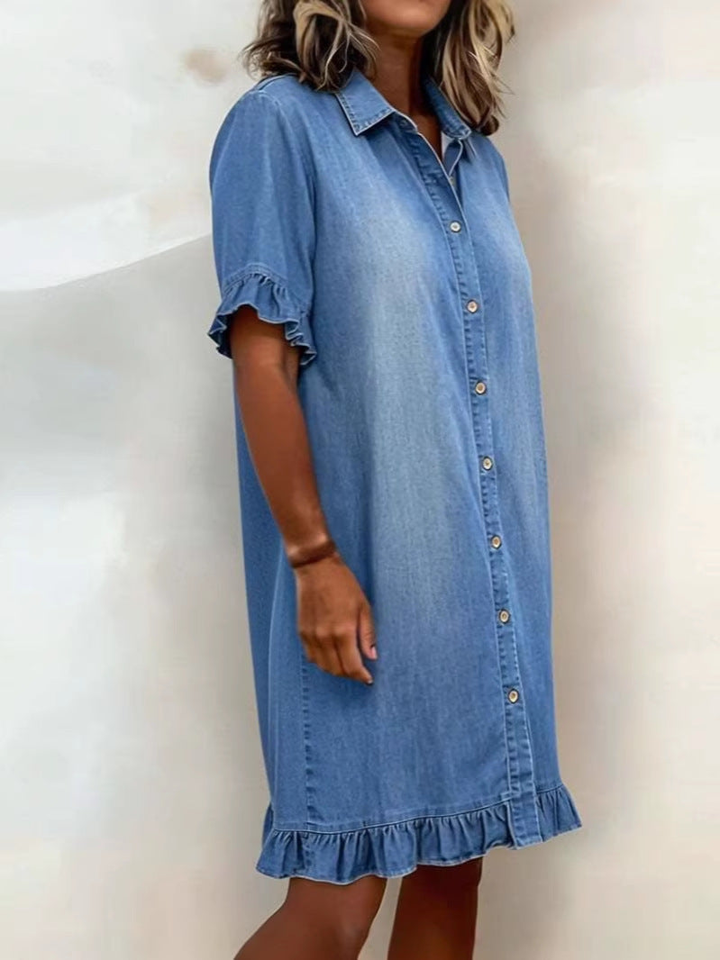 Women's Denim Style Shirt Dress