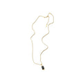 Rectangular Black Gemstone Twist Necklace