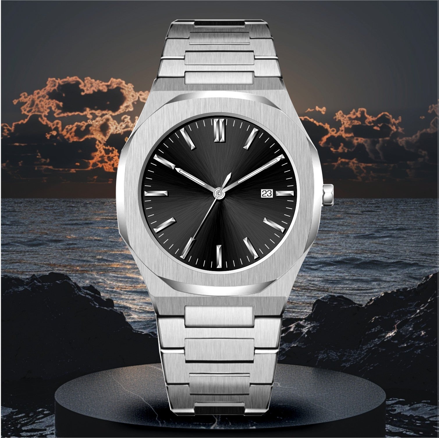 Men's Calendar Waterproof Quartz Watch