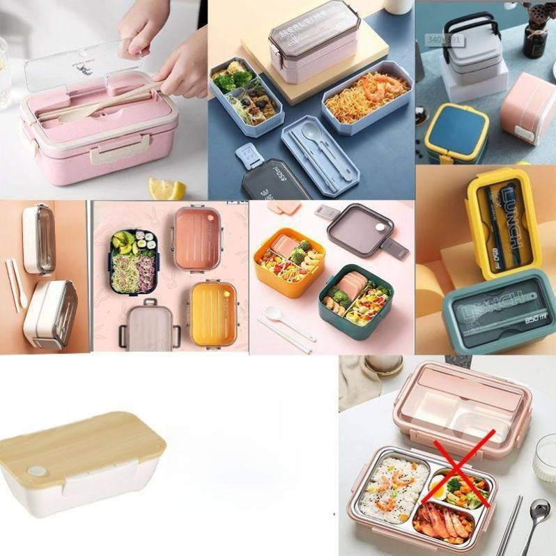 Stainless Steel Compartment Lunch Box with Utensils