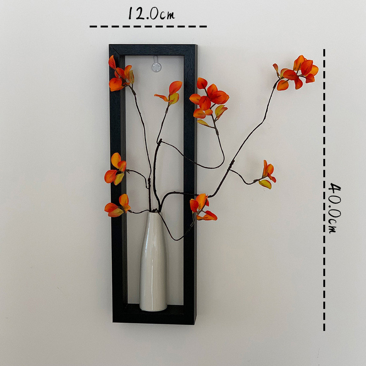 Solid Wood Zen Vase with Dried Flowers