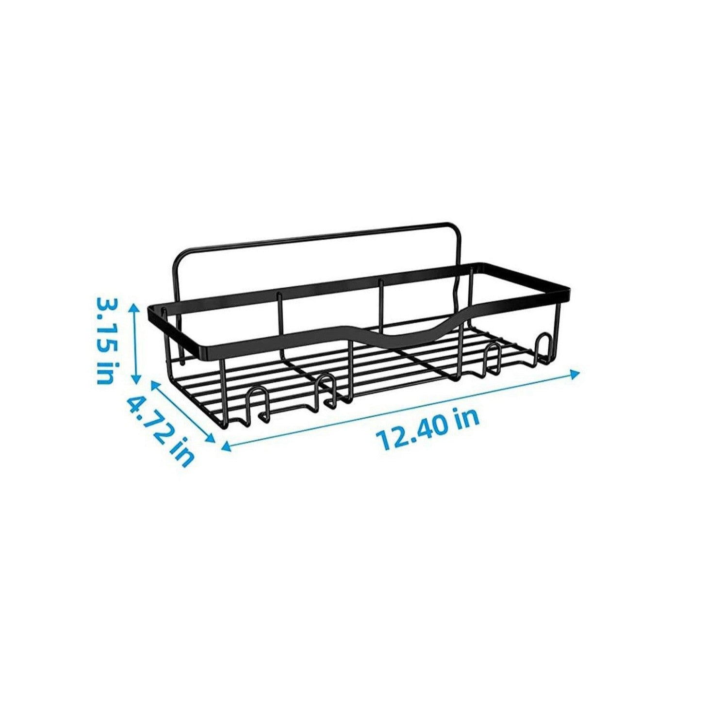 Iron Bathroom Storage Rack with No-Drill Mounting