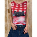 Plaid Detachable Strap A-Line Vest