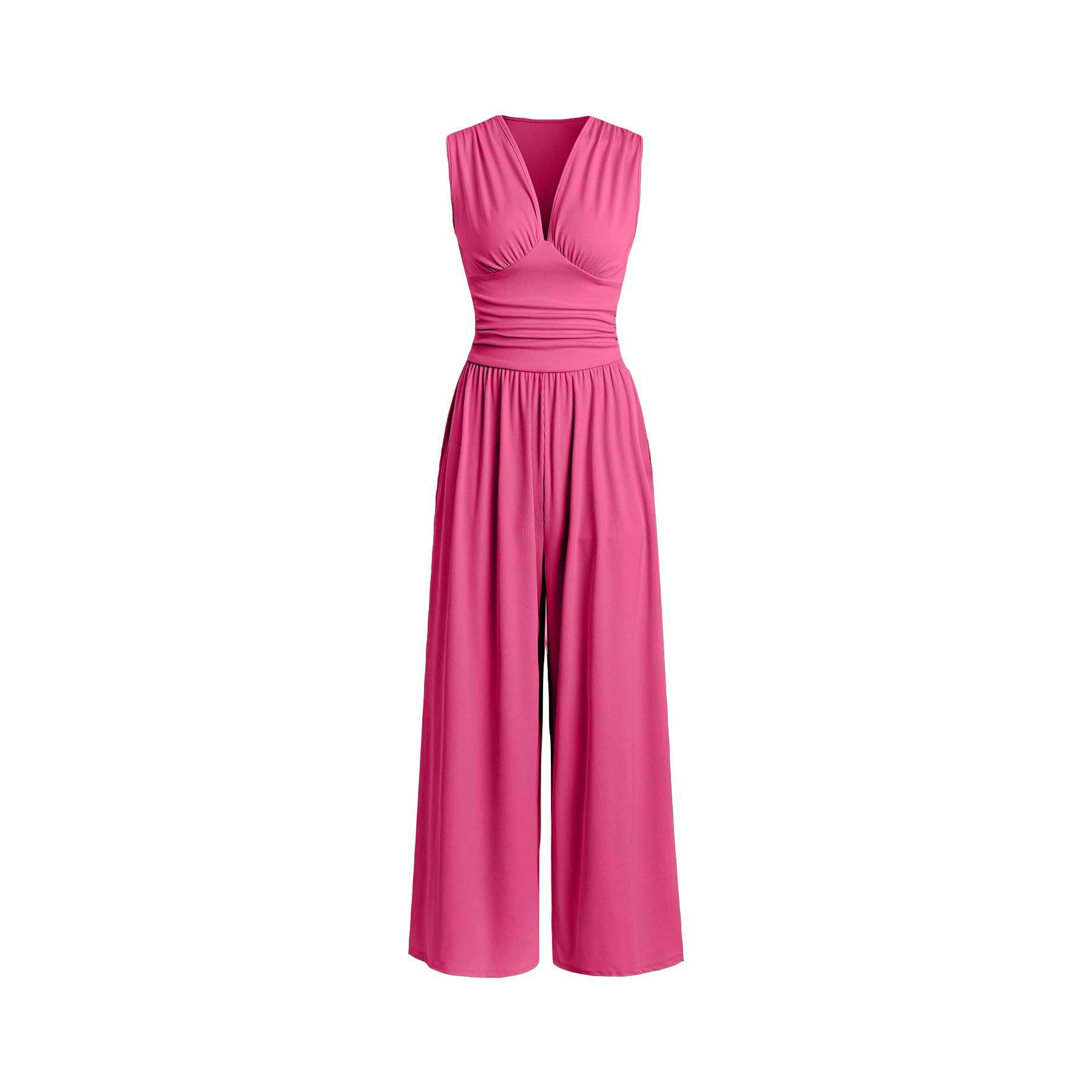 Sleeveless Knitted Wide Leg Jumpsuit