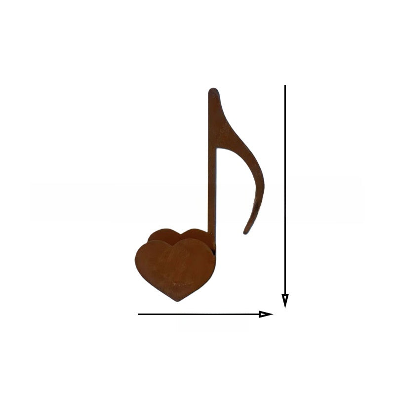 Musical Note Heart Shaped Wall Mounted Flower Pot