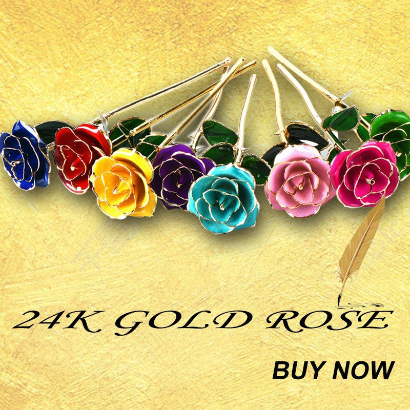 Paint rose real gold simulation rose gift box Valentine's Day gift Christmas gift wholesale
