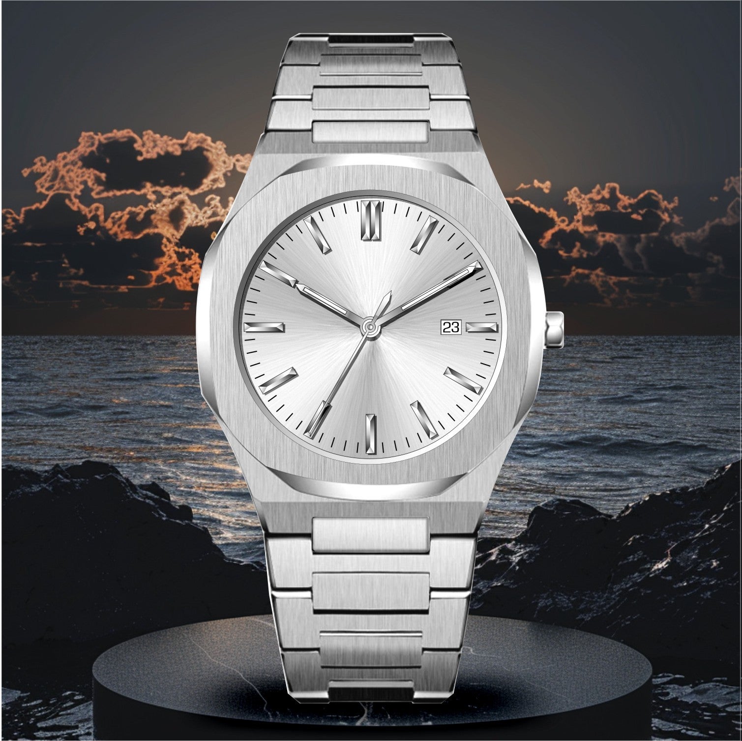 Men's Calendar Waterproof Quartz Watch