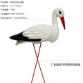 Simulated Plastic White Crane Garden Ornament